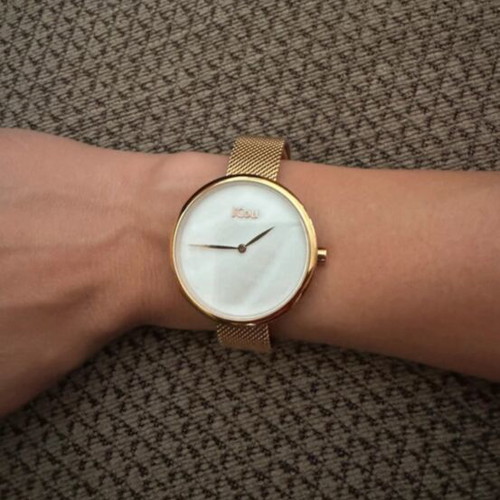 Jcou women's watch new, gold color