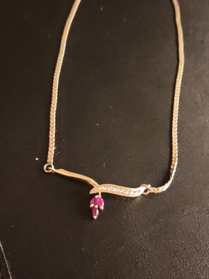 Gold necklace K. 14 new, length 43cm