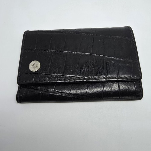 Lancel leather key holder used, black