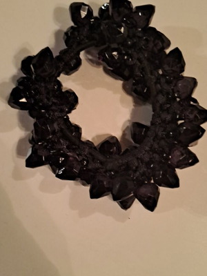 Bracelet black beads strass like new