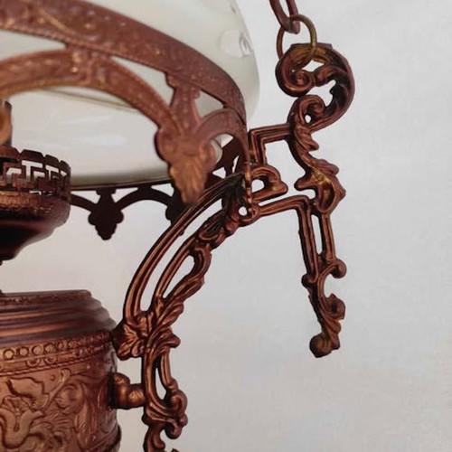Traditional ceiling lamp like new, bronze finish