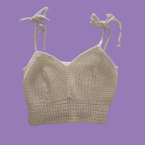 White crochet top new, size XS