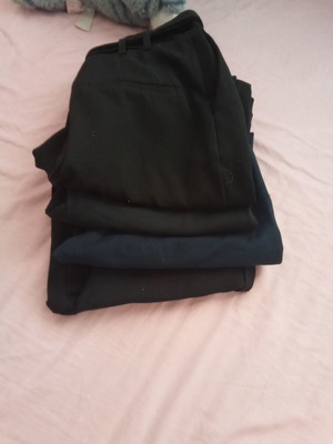 Zara trench pants pack of 4 straight cut office style like new