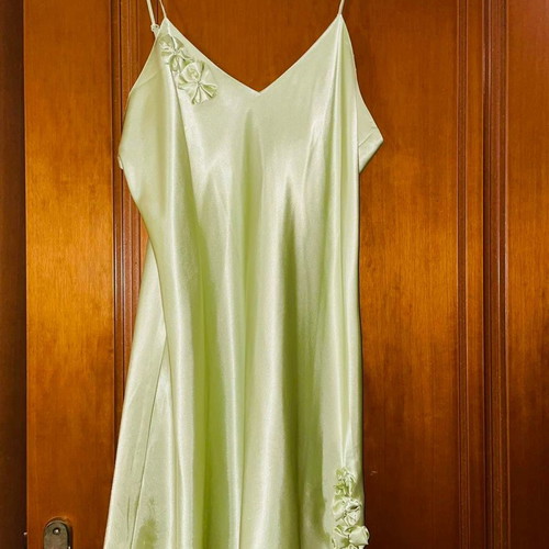 Mystico satin nightdress new, green, size XL