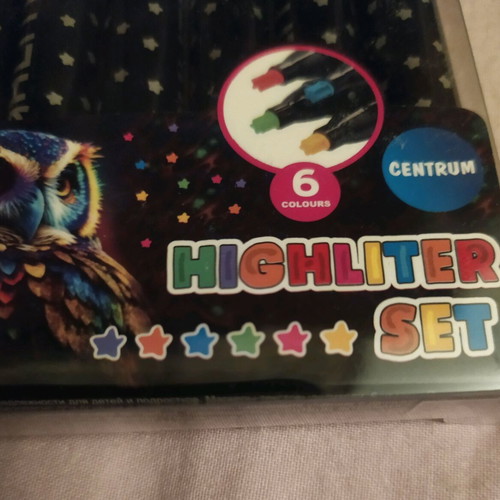 Highlighters new set of 6 colors Centrum with star tips