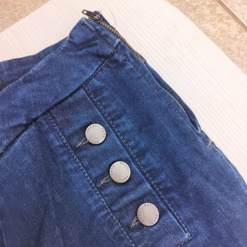 Zara Basic dark blue jeans with buttons used, slim fit