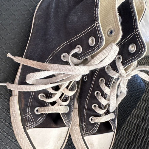 All Star authentic used black athletic shoes size 36