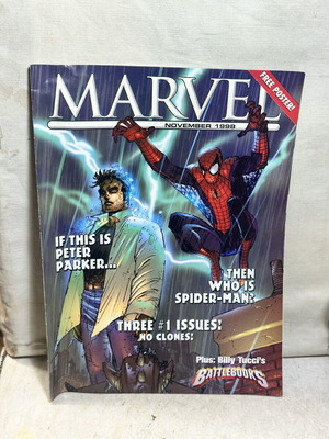 Marvel Magazine Νοεμβρίου 1998 μεταχειρισμένο με poster, εξώφυλλο Spider-Man