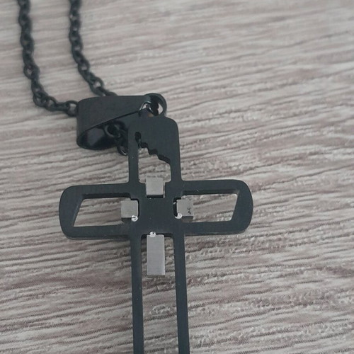 Small black metal cross new