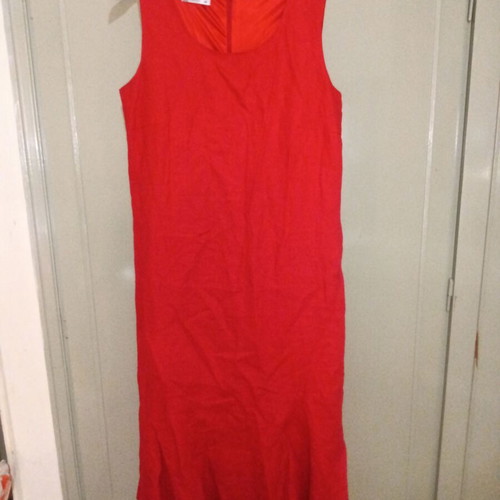 Cotton linen dress, size L
