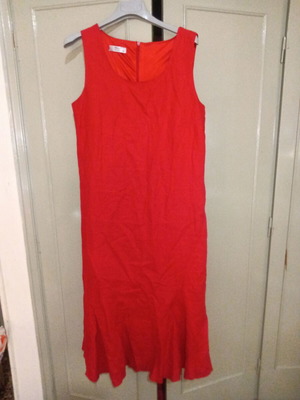 Cotton linen dress, size L