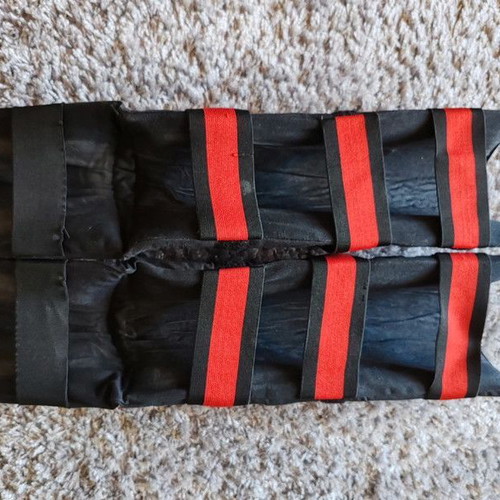Shin guards with instep used, slight discoloration