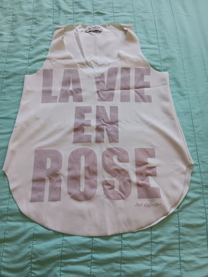 BSB sleeveless blouse like new, small, white and beige