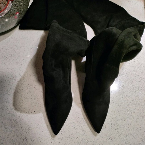 ASOS over the knee boots used, black suede, size 40