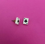 Deck of Cards earrings like new, hypoallergenic steel