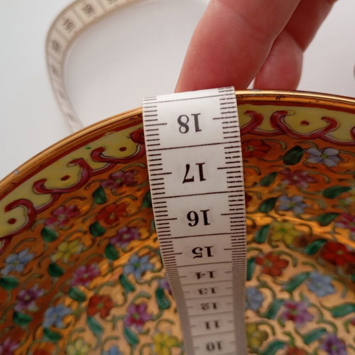 Vintage Rose Familie Medalion Chinese porcelain bowl used