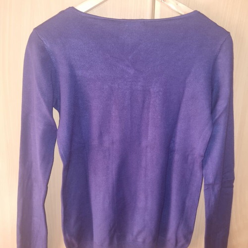 Guess women's blouse used, blue with LOVE strass
