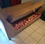 Three-seater sofa with storage space
