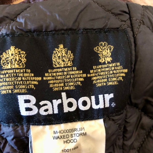 Barbour Original Waxed Storm winter jacket like new, brown, size 3XL