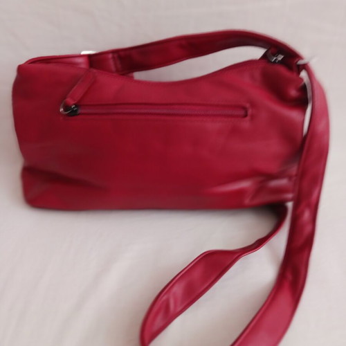 Italian handbag like new, red eco leather