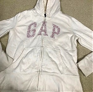 Ζακέτα Gap με γούνα λευκή με ροζ. Νο jacket with white and pink fur. No 14-16