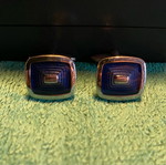 Cufflinks slightly used, blue