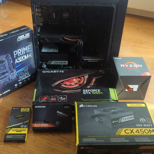 Gaming PC Ryzen 3 1200 with GTX 1050 Ti 4GB and 1TB+250GB SSD