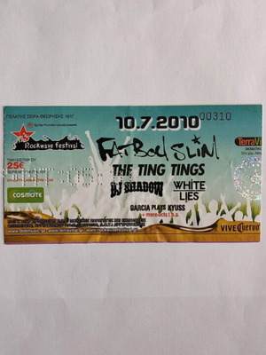 Rockwave Festival Ticket 10/7/2010 like new