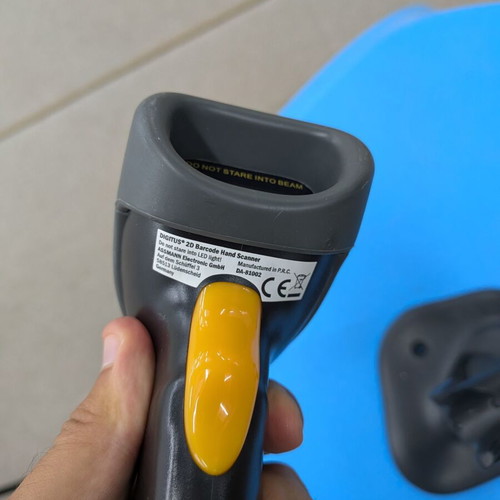 Digitus DA-81002 2D Barcode Scanner with Base used, USB Wired