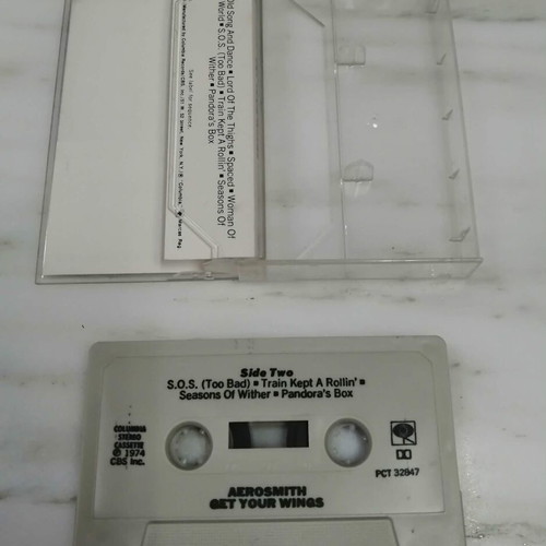 Aerosmith Get Your Wings 1974 cassette tape