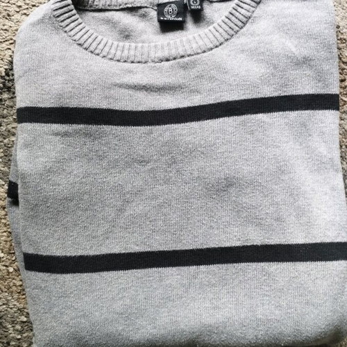 Bershka men's sweater size M like new, gray, 100% cotton