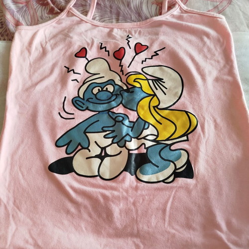 Smurfette T-shirt new, medium, pink