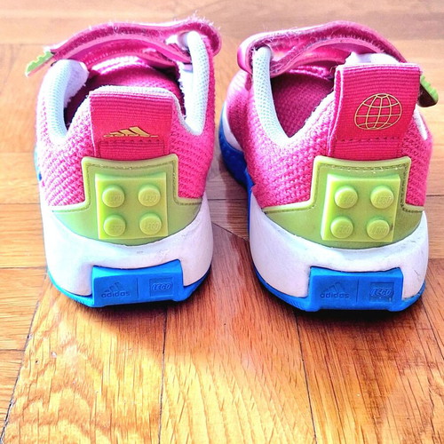 Adidas kids athletic shoes used, size 25, pink