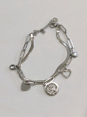 Steel bracelet new, silver color