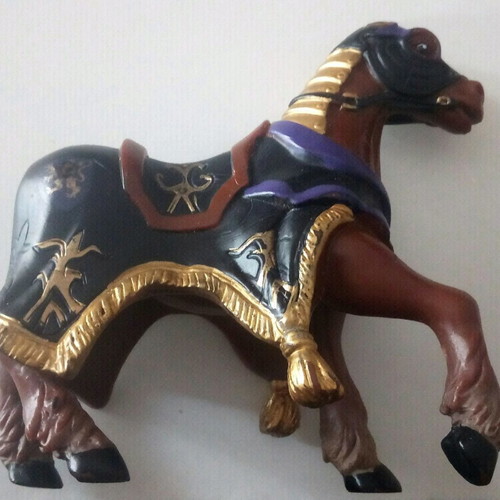 Set of figures Chinese archer rider and horse used