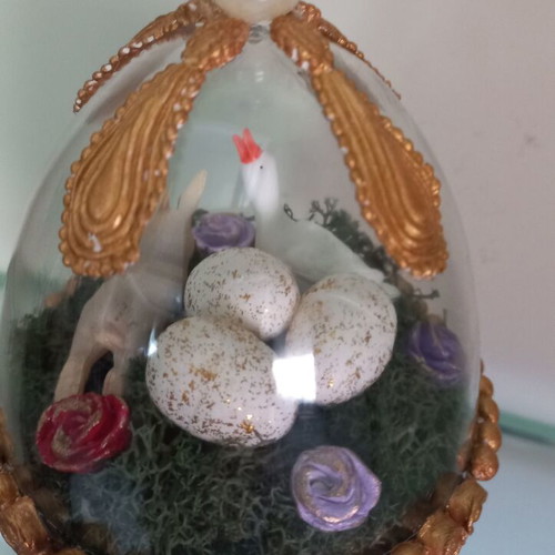 Easter decoration new, plexiglas, height 17 cm