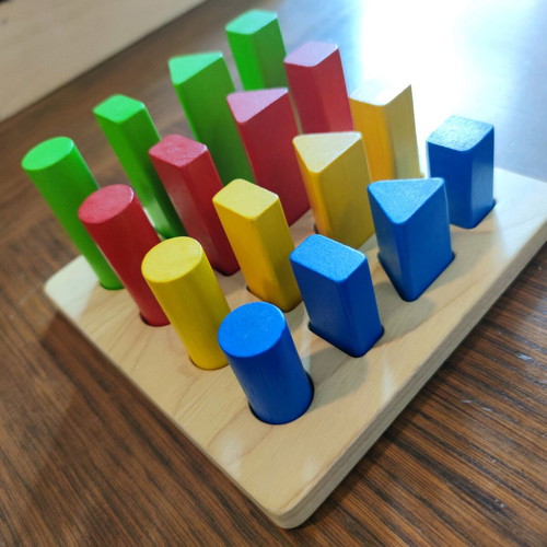 Plan Toys Wooden Shape Sorting Game like new for 24+ months