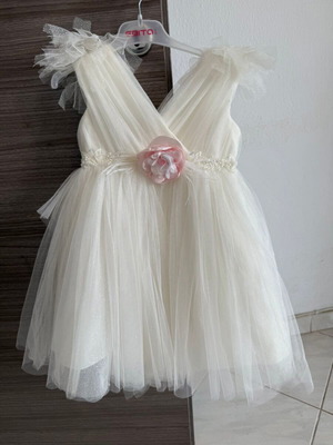 Baby Bloom tulle dress like new with Abel&Lula headband and shoes