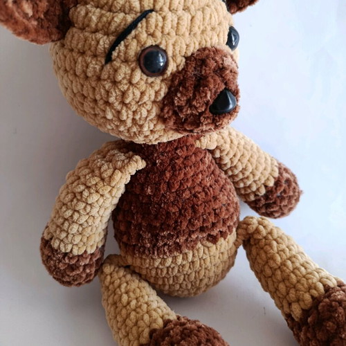 Handmade knitted teddy bear 30 cm like new