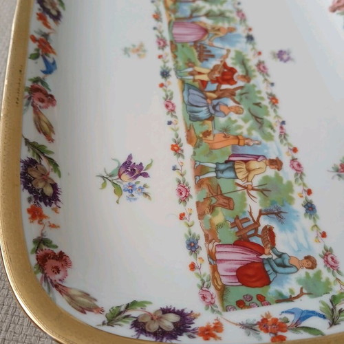 Large Winterling Germany porcelain platter with gold leaf like new