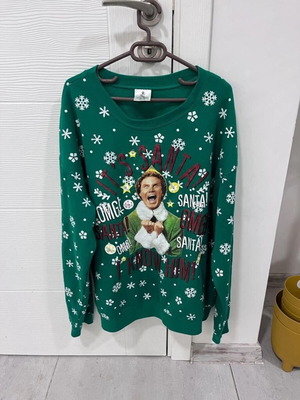 Elf Movie Christmas Sweatshirt XXL like new, green