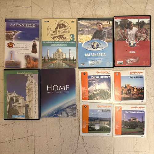 Collection of 10 used travel documentary DVDs, pack 157