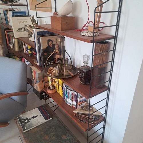 Mid Century Vintage Kajsa & Nils Nisse Strinning Teak Shelving Unit used