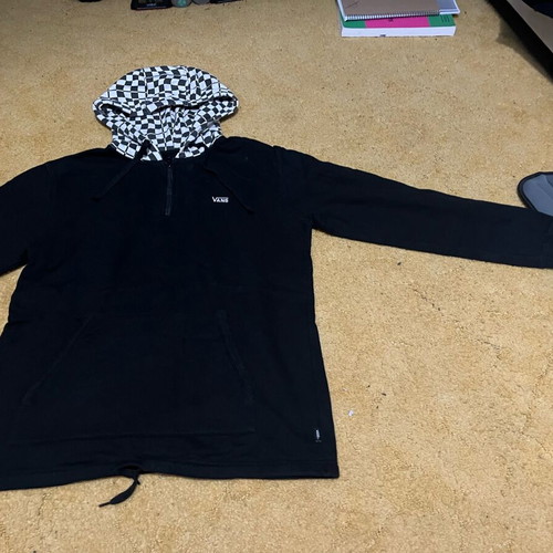 Vans hoodie size M like new, black and white