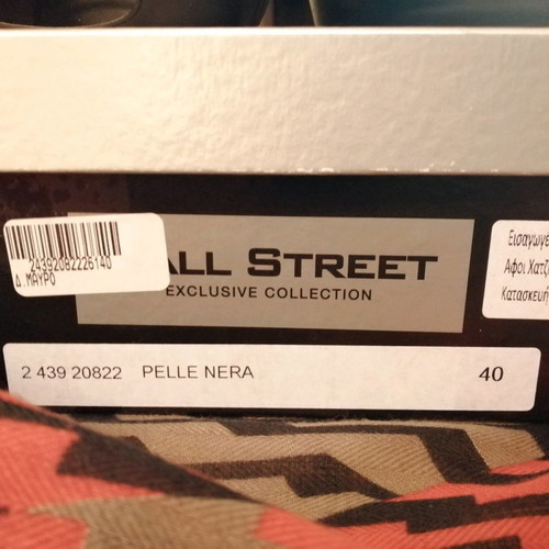 Wall Street black leather pumps used, size 40