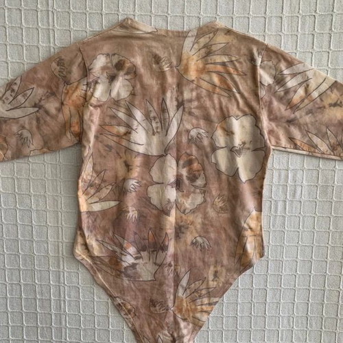 Bodysuit size S used, beige and brown