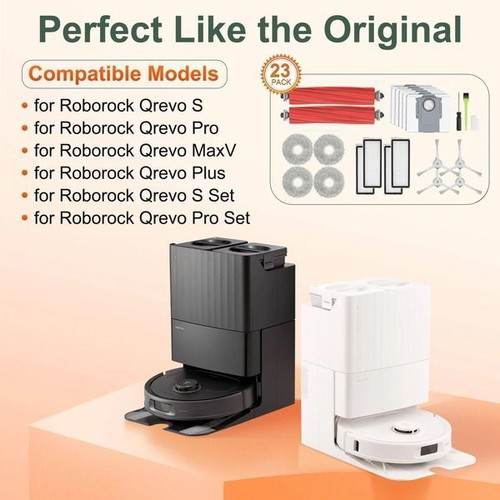 Roborock Qrevo accessory kit for S/Pro/MaxV/Plus with brushes, filters, mops, bags