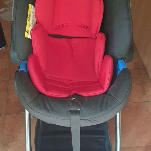 Mothercare Journey 3-in-1 stroller used, cherry and black color