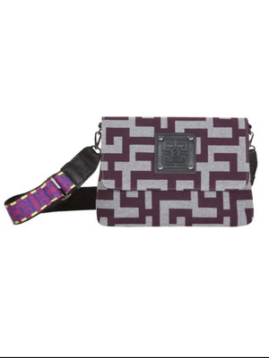 Ames crossbody bag medium size new, gray and purple