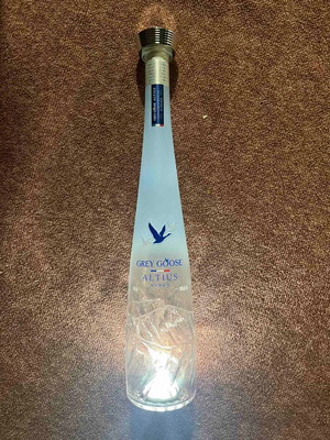 Grey Goose Altius bottle with light like new, empty